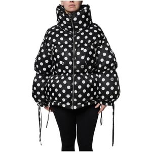 Dolce & Gabbana - Puffer Jacket - Zwart en Wit - Polka Dot Design - Lange Mouwen