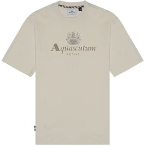 Aquascutum, Heren, Tops, Beige, Maat: S Katoen,