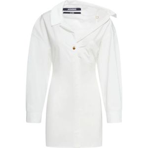 Jacquemus, Dames, Jurken, Wit, Maat: S Katoen,
