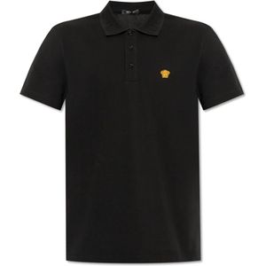 Versace, Heren, Tops, Zwart, Maat: S Leer,