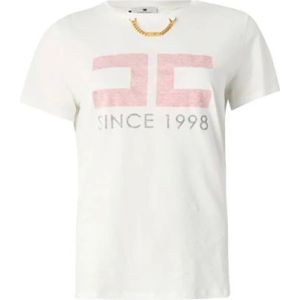 Elisabetta Franchi, Dames, Tops, Wit, Maat: M Katoen,