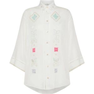 Forte Forte, Dames, Blouses & Shirts, Wit, Maat: M Voile,