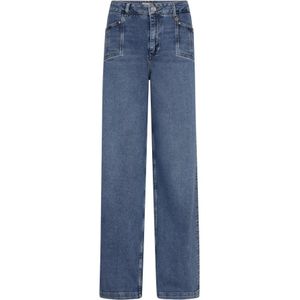 MOS Mosh, Dames, Jeans, Blauw, Maat: W28 Katoen,