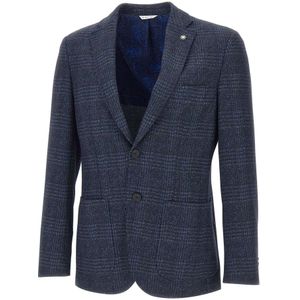 Manuel Ritz, Heren, Jassen, Blauw, Maat: L Viscose,