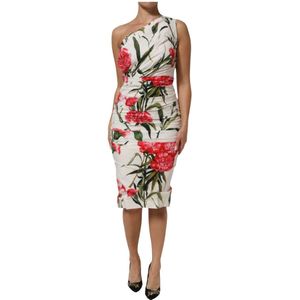 Dolce & Gabbana, Dames, Jurken, Wit, Maat: M Katoen,