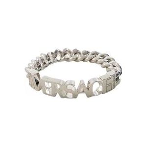 Versace Metalen Armband - Zilver - Sluiting , Gray , Heren , Maat: L
