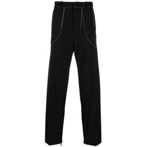 Off White, Heren, Broeken, Zwart, Maat: L Wol,
