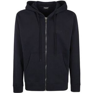 Dondup, Heren, Sweatshirts & Hoodies, Blauw, Maat: L Fleece,