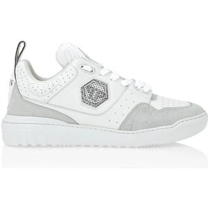 Philipp Plein, Heren, Schoenen, Wit, Maat: 46 EU Leer,