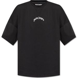 Palm Angels - T-shirt met Logo - Zwart - Katoen