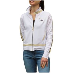 Aeronautica Militare, Dames, Sweatshirts & Hoodies, Wit, Maat: M Katoen,