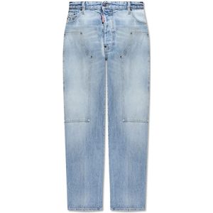 Dsquared2, Heren, Jeans, Blauw, Maat: M Katoen,