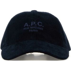 A.p.c., Heren, Accessoires, Blauw, Maat: 58 CM Corduroy,