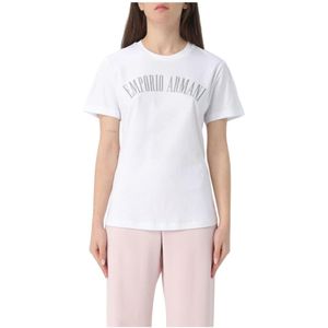 Emporio Armani, Dames, Tops, Wit, Maat: S Katoen,
