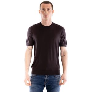 Paolo Pecora, Heren, Truien, Bruin, Maat: L Katoen,