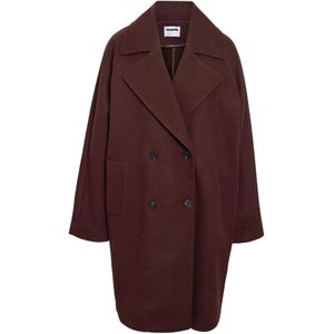 Noisy may - Tussenmantel 'NMCici' - Wijnrood - Klassieke Mantel
