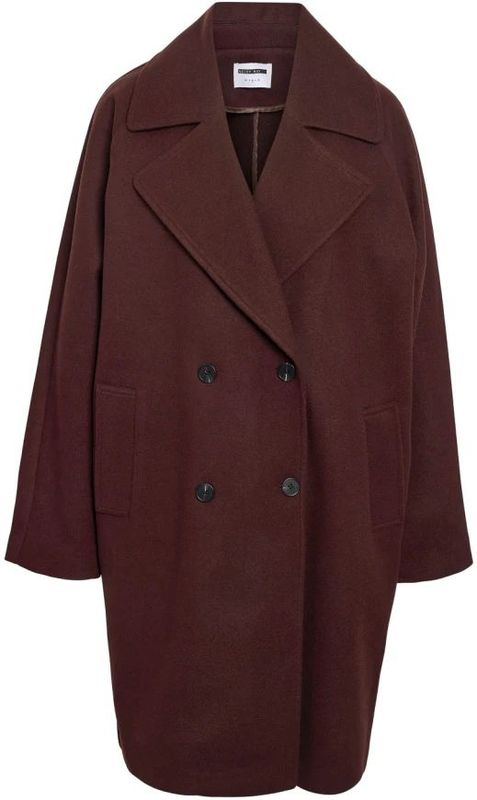 Noisy may - Tussenmantel 'NMCici' - Wijnrood - Klassieke Mantel