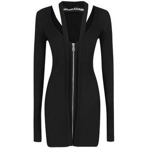 Andrea Adamo, Dames, Jurken, Zwart, Maat: S