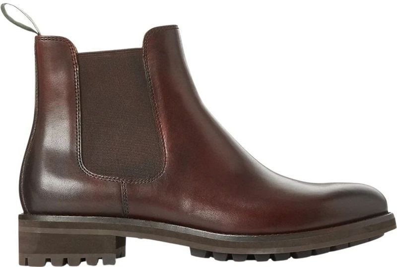 Polo Ralph Lauren - Bryson - Leren Enkellaarsjes - Bruin - Plat