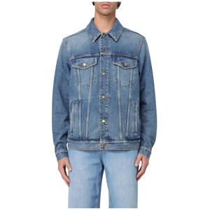 Golden Goose, Heren, Jassen, Blauw, Maat: M Denim,