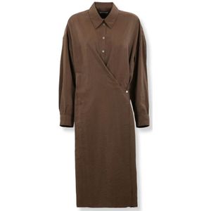 Lemaire, Dames, Jurken, Bruin, Maat: S