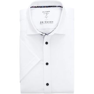 Olymp, Heren, Overhemden, Wit, Maat: S Katoen,