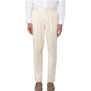 Hugo - Blauwe Geplooide Pantalons - Heren