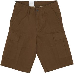 Carhartt Wip, Heren, Korte broeken, Bruin, Maat: W32 Katoen,