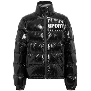 Plein Sport, Heren, Jassen, Zwart, Maat: 2XL Nylon,