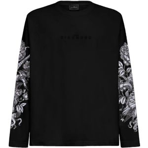 John Richmond, Heren, Tops, Zwart, Maat: S Katoen,