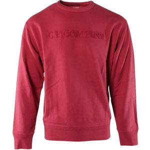 C.p. Company, Heren, Sweatshirts & Hoodies, Rood, Maat: 2XL Katoen,