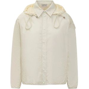 Moncler, Dames, Jassen, Beige, Maat: M Polyamide,