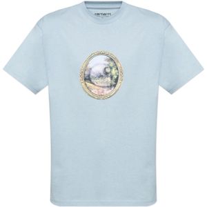 Carhartt Wip - T-shirt Mirror - Blauw - Heren - Katoen