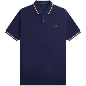 Fred Perry, Heren, Tops, Blauw, Maat: M Katoen,