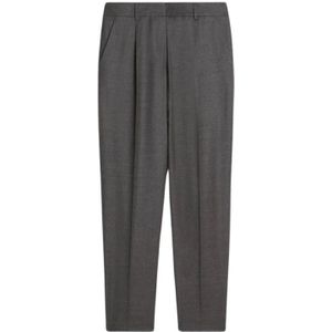 Max Mara, Dames, Broeken, Grijs, Maat: 2XS Flanel,