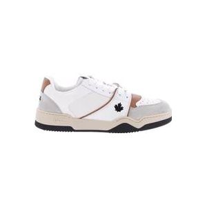 Dsquared2 Heren Spiker Sneaker Wit/Zwart , White , Heren , Maat: 41 1/2 EU