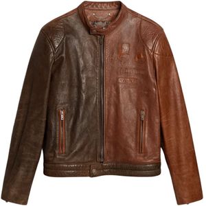 Golden Goose, Heren, Jassen, Bruin, Maat: L Leer,