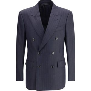 Tom Ford, Heren, Jassen, Blauw, Maat: L