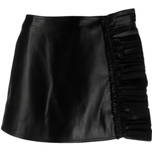 Valentino, Dames, Rokken, Zwart, Maat: XS Leer,
