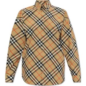 Burberry, Dames, Blouses & Shirts, Beige, Maat: 4XS Katoen,