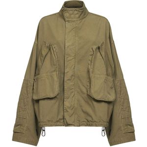 The Attico, Dames, Jassen, Groen, Maat: 2XS Katoen,