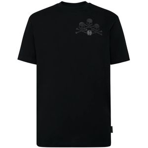 Philipp Plein, Heren, Tops, Zwart, Maat: 3XL Katoen,