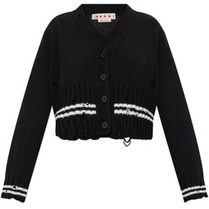 Marni, Dames, Truien, Zwart, Maat: S Katoen,