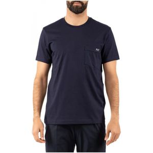 Fay, Heren, Tops, Blauw, Maat: XL Katoen,