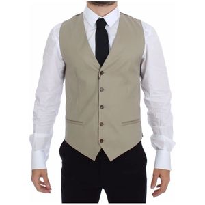 Dolce & Gabbana, Heren, Pakken, Beige, Maat: XS Katoen,