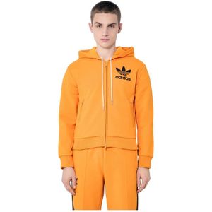 Adidas, Heren, Sweatshirts & Hoodies, Geel, Maat: S Poliester,