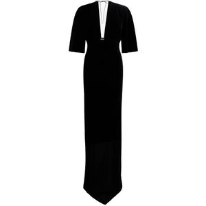 Roberto Cavalli, Dames, Jurken, Zwart, Maat: S Viscose,