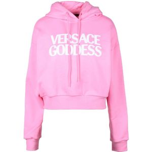 Versace Katoenen Collectie T-shirt , Pink , Dames , Maat: M