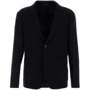 Giorgio Armani, Heren, Jassen, Blauw, Maat: XL Wol,