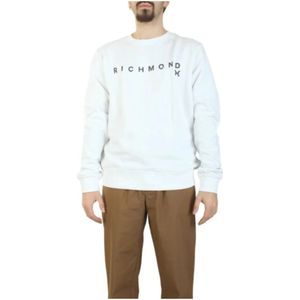 John Richmond, Heren, Sweatshirts & Hoodies, Wit, Maat: S Katoen,